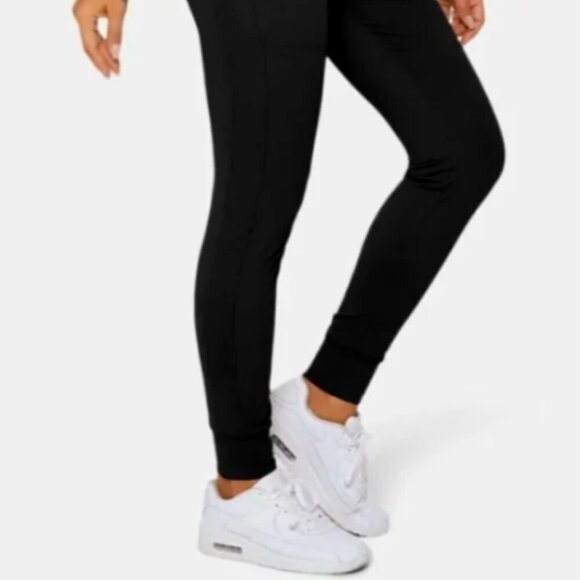 NWT Halara High Waisted Drawstring Side Pocket Full Length Joggers L Black #103Y - Picture 11 of 16